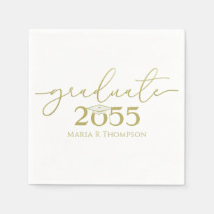 Abschluss Einfach Elegante Gold Minimalistisch Mod Serviette