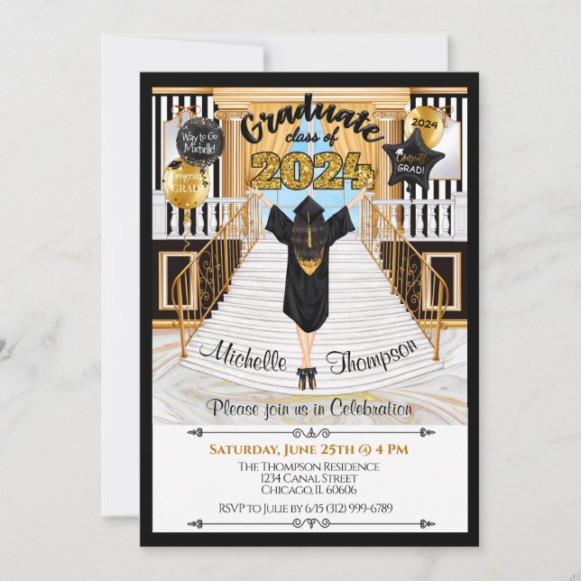 Abschluss Einladung Ankündigung (Vorderseite)