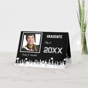 Abschluss Einladung Ihres Foto Silhouette Crowd