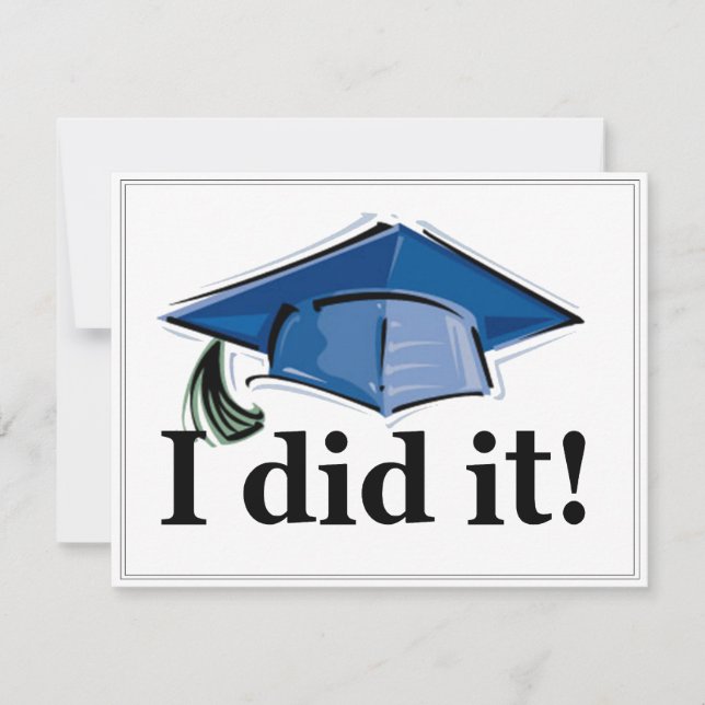 Abschluss-Einladung tat ich sie! 4.2x5.5 Einladung (Vorderseite)