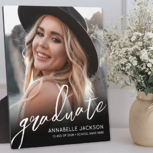 Abschluss Elegantes Schriftfoto Fotoplatte