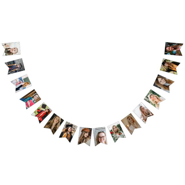 Abschluss Errungenschaften Grade Level Foto Collag Wimpelkette (Alle)