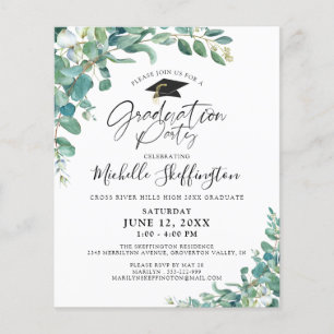 Abschluss Eucalyptus Script Einladung