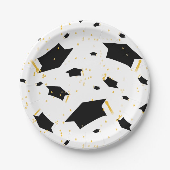 Abschluss-Feier - Papierplatte Pappteller (Vorderseite)