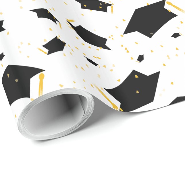 Abschluss-Feier - Verpackungs-Papier Geschenkpapier (Rolleneckpunkt)