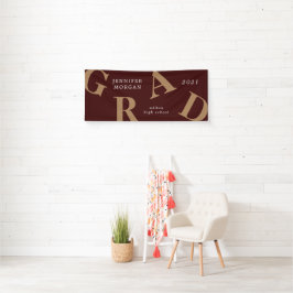 Abschluss fett gedruckte Buchstaben Schulfarben Banner
