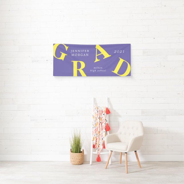 Abschluss fett gedruckte Buchstaben Schulfarben Banner (Insitu)