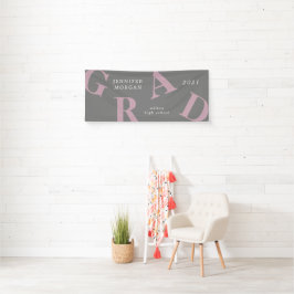 Abschluss fett gedruckte Buchstaben Schulfarben Banner