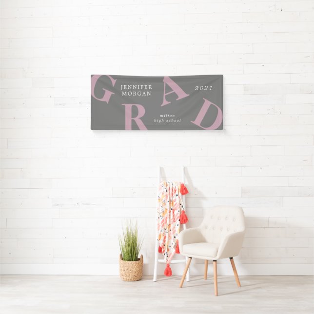 Abschluss fett gedruckte Buchstaben Schulfarben Banner (Insitu)