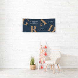 Abschluss fett gedruckte Buchstaben Schulfarben Banner