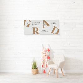 Abschluss fett gedruckte Buchstaben Schulfarben Banner