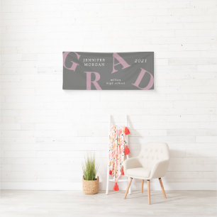 Abschluss fett gedruckte Buchstaben Schulfarben Na Banner