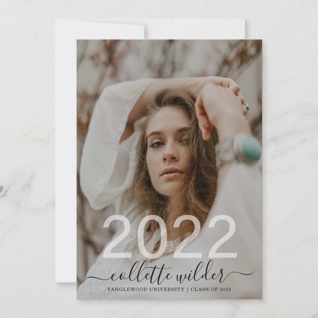 Abschluss Foto 2022 Party Einladung (Vorderseite)