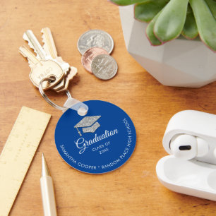 Abschluss Foto 2024 Keepake Blue Schlüsselanhänger