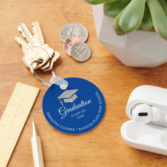 Abschluss Foto 2024 Keepake Blue Schlüsselanhänger (Schreibtisch)