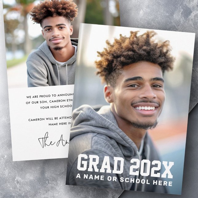 Abschluss Foto Ankündigung (Graduation grad year photo graduate announcement)