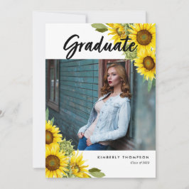 Abschluss Foto Ankündigung Sonnenblumenschrift