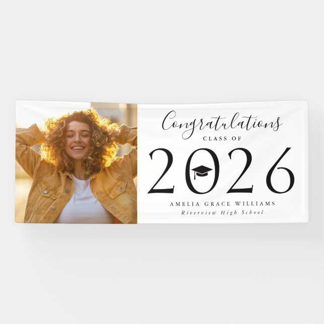 Abschluss-Foto-Banner der Klasse 2025 Banner (Horizontal)