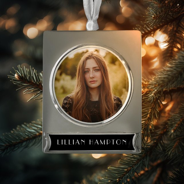 Abschluss Foto Banner-Ornament Silber (Von Creator hochgeladen)