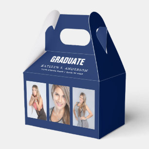 Abschluss Foto Collage Blue Custom Gevor Box Geschenkschachtel