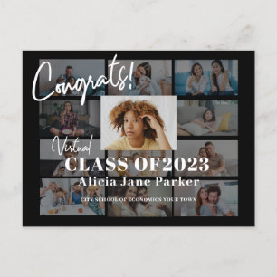 Abschluss Foto Collage Class of 2022 Einladungspostkarte