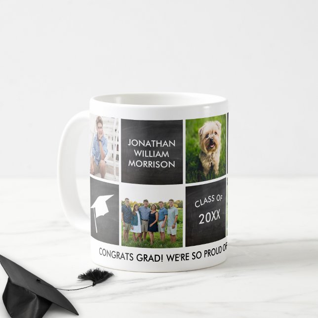 Abschluss Foto Collage Geschenkklasse 20XX Benutze Kaffeetasse (Von Creator hochgeladen)