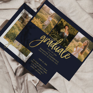 Abschluss Foto Collage Grad Bekanntgabe