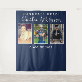 Abschluss-Foto-Collage Hintergrund-Banner Wandteppich