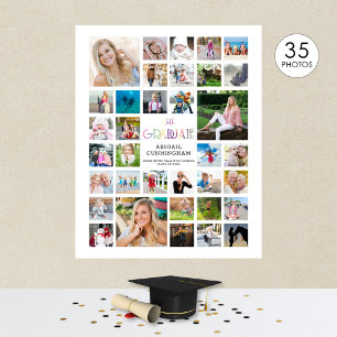 Abschluss-Foto Collage the GRADUATE Keepake Poster