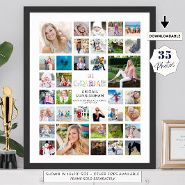 Abschluss-Foto Collage the GRADUATE Keepake Poster