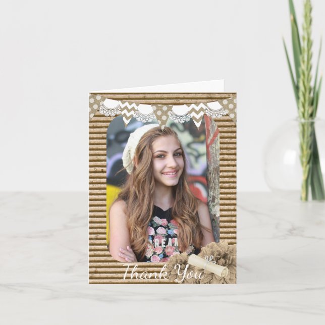 Abschluss Foto Danke Karte (Vorderseite)