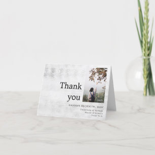 Abschluss Foto Danke, Rustikal Dankeskarte