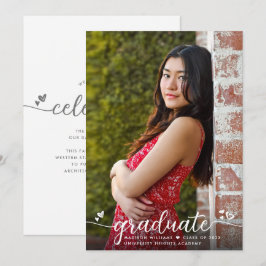 Abschluss Foto Einfache moderne kalligraphische He Ankündigung