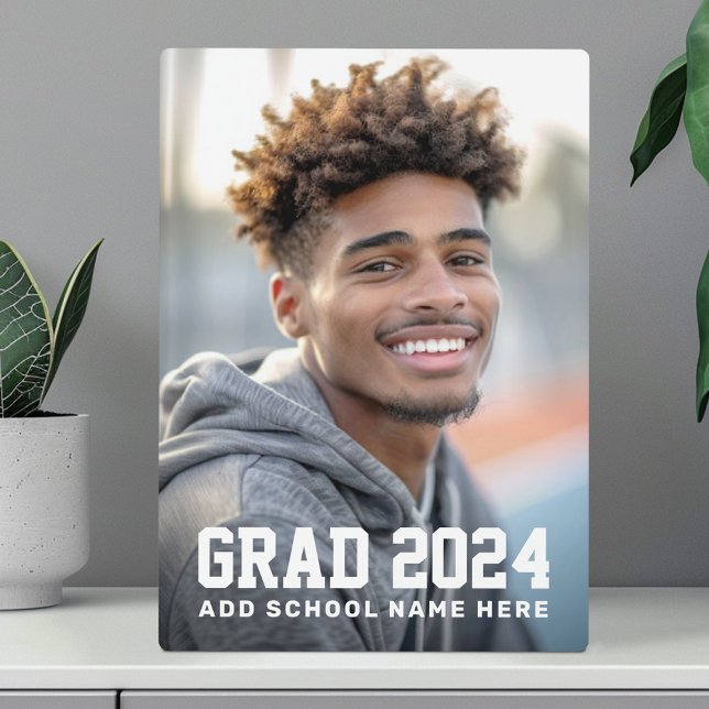 Abschluss Foto Fotoplatte (Grad year school or name graduation photo plaque)