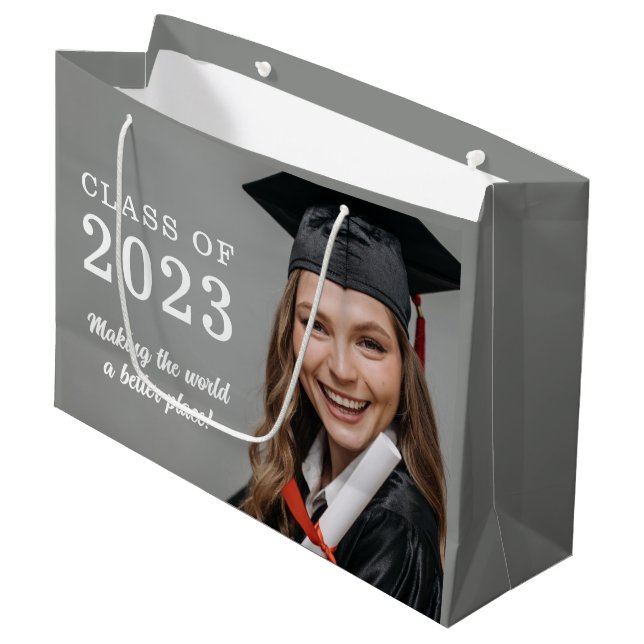 Abschluss Foto Geschenktasche Große Geschenktüte (Vorderseite Schrägansicht)