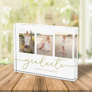 Abschluss Foto Gold Calligraphy