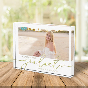 Abschluss Foto Gold Calligraphy
