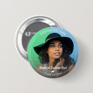 Abschluss Foto Grad Cap Klasse von 20XX Custom Button