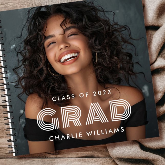Abschluss Foto Graduiertenname Jahrbuch Notizbuch (Graduation photo graduate name year guest book)