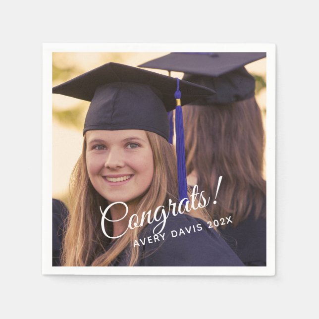 Abschluss Foto Jahr 2024 Serviette (Vorderseite)