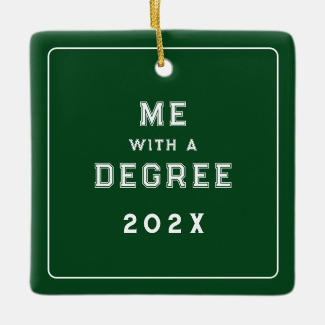 Abschluss Foto Keepake Keramik Ornament (Vorderseite)