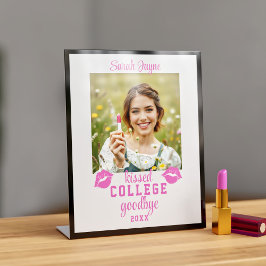 Abschluss Foto Kissed Uni Auf Wiedersehen Jahr Sockelschild