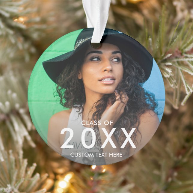 Abschluss-Foto-Klasse von 20XX-Memory-Keepake Ornament (Baum)