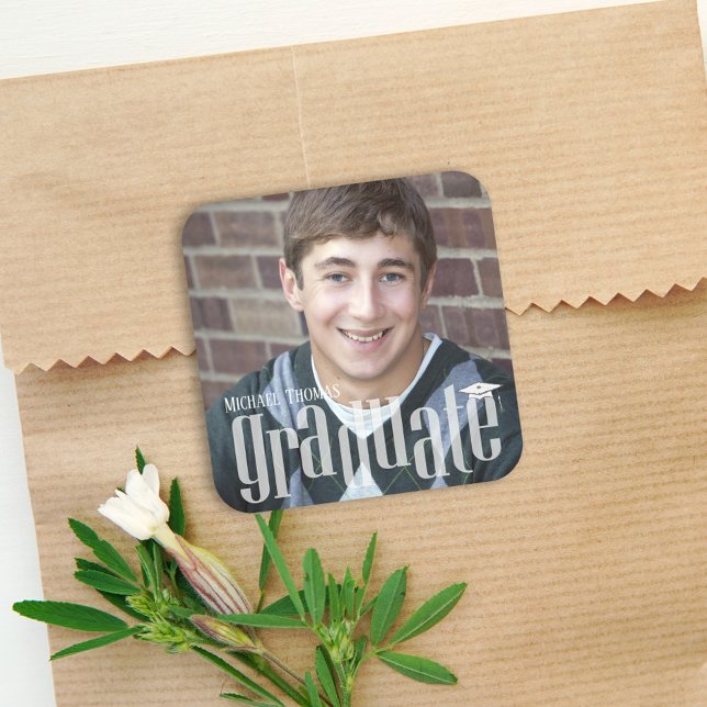 Abschluss Foto Minimalistisch Moderne Typografie Rechteckiger Pappuntersetzer (Von Creator hochgeladen)