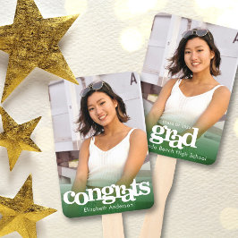 Abschluss Foto schlicht, modern und grün Keepe Fächer