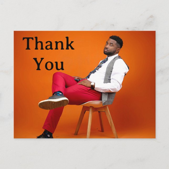 Abschluss Foto Vielen Dank Postkarte (Vorderseite)