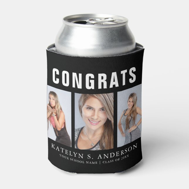 Abschluss Fotocollage Gratulation S Dosenkühler (Kanne Vorderseite)