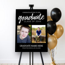 Abschluss Fotos - Graduate Modern Script Black