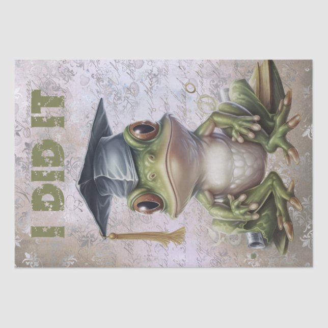 Abschluss Frosch Wasserfarbe Seidenpapier (Vorderseite)
