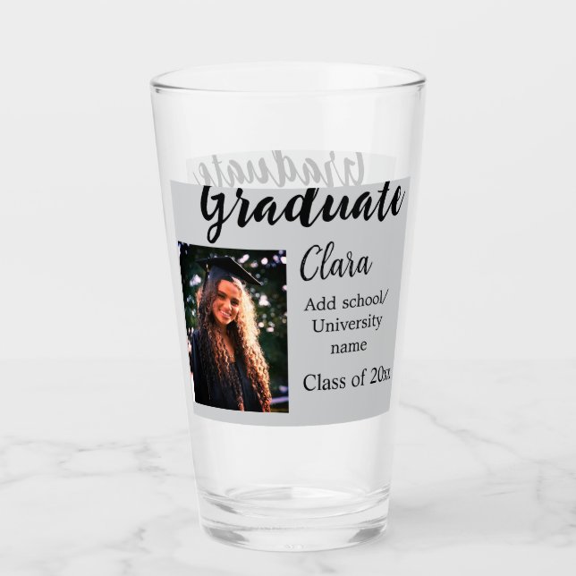 Abschluss fügen Name-Klasse von 20xx-Glückwünschen Glas (Vorderseite)